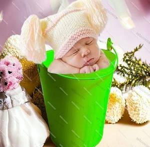 Accessoires de photographie nouveau-né Vintage Floral seau Studio accessoires pour lit de bébé pour garçon ou fille pour chambre à coucher - Product Image 5