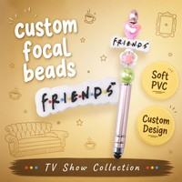 Perles en silicone PVC personnalisées de marque PDD, perles focales de forme irrégulière, pour la fabrication de porte-clés, bracelets, cadeaux, service d'échantillons, Chine