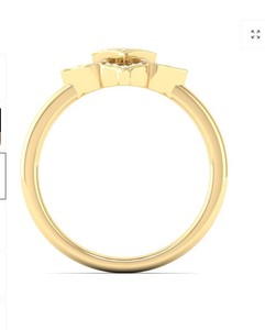 Bague de fiançailles personnalisée en or jaune 14 carats avec pavé pour bague CVD personnalisée en diamant taillé rond certifié VVS de laboratoire GIA - Product Image 3