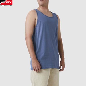 Débardeurs en coton tricoté respirant coupe ajustée pour hommes – Qualité supérieure, couleur personnalisable OEM, sans manches, pour l'entraînement estival - Product Image 1