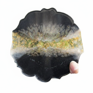 Luxury Classic Eco-Friendly Hexagon <b>Epoxy</b> Resin Coaster with Glossy Super Cooking Design for Tea Serving and Elegant <b>Table</b> Decor - Product Image 3