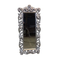 Miroir vintage style européen, accessoires en bois anciens fabriqués par des artisans indonésiens pour la décoration intérieure