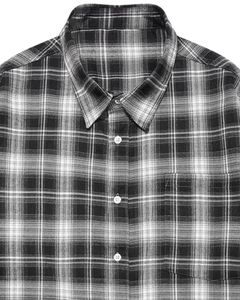 Chemise à carreaux noire et blanche pour homme, en coton et polyester, manches longues, boutonnée, décontractée, en flanelle douce, coupe ample - Product Image 4