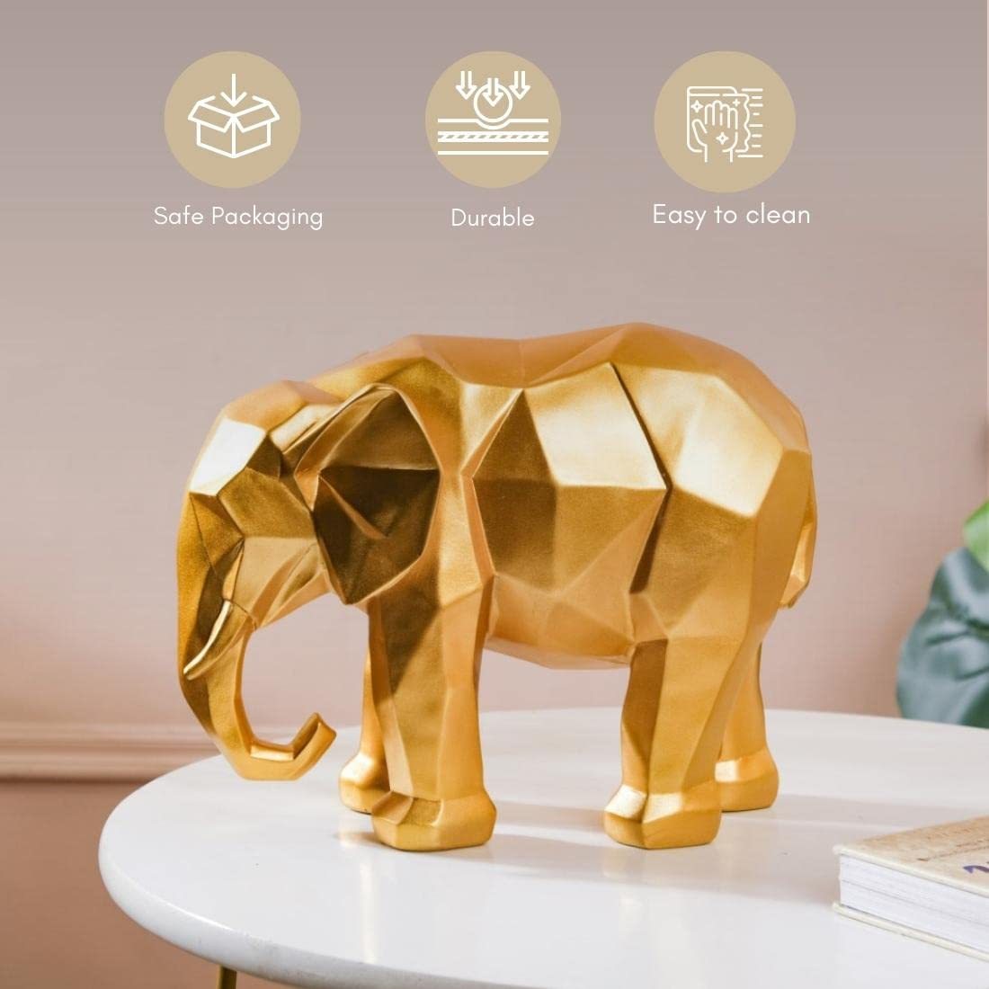 Gold Elephant Sculpture Royal Showpiece Living Room Interior office Home Decor Luxury Model Gift Items Export · image 4