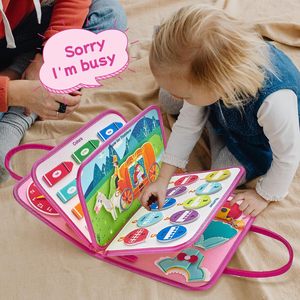 Vroeg educatief knutsel speelgoed prinses vilt bezigheidsbord peuters kinderen sensorische activiteit speelgoed veilig op maat gemaakte kleur 20x28cm - Product Image 5
