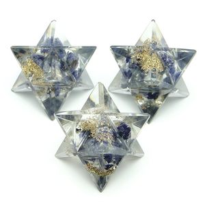 Aventurina azul hecha a mano Orgone Merkaba Star - Chakra Balancing & Reiki Tool - Product Image 4