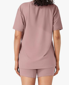 Ensemble 2 pièces pour femmes, t-shirt ample à manches courtes et short de cycliste, tenues décontractées d'été, ensemble assorti, imprimé de personnages, toile - Product Image 4