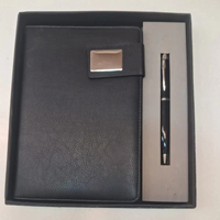 Agenda en cuir PU format A5 2026 avec stylo, coffret cadeau d'affaires de Noël, fabrication artisanale, vente en gros auprès du fabricant