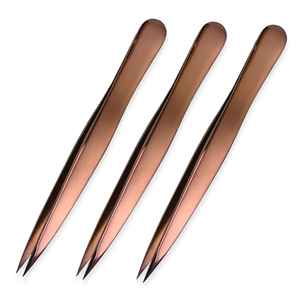 Pinzas Profesionales para Cejas de Acero Inoxidable con Punta Inclinada - Reutilizables, Ecológicas y Multicolores - Product Image 3