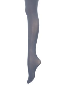 40 Denier Anti-Bacterial Knitted PUFTY <strong>Tights</strong> M-L Made in Japan Solid Aqua Gray - Product Image 1