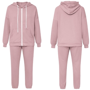 Ensemble de survêtement deux pièces pour femmes, poids lourd et écologique, vêtements de sport avec poches - Product Image 6
