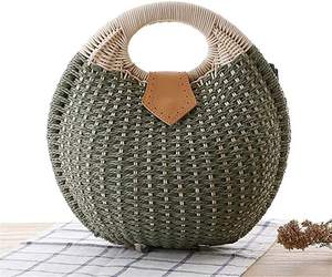 Sac cabas en paille pour femme, grande capacité, sac cabas de shopping, sac à bandoulière bohème, sac de plage avec doublure, OEM - Product Image 2