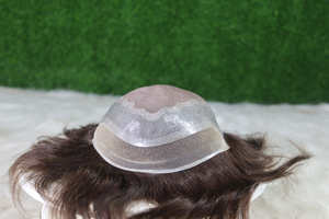 Peluca recta rizada de onda profunda para hombre, encaje frontal francés, cabello Remy 100%, piel suave y fina, Base NPU, sistemas de cabello marrón oscuro, postizo - Product Image 6