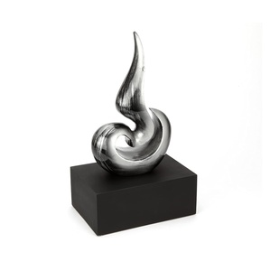 Nouvel arrivage d'urne de crémation d'art de flamme éternelle d'infini en fonte d'aluminium urnes de sculpture modernes de crémation pour des cendres humaines - Product Image 1