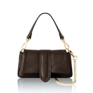 Mini bolso de piel auténtica italiana – Asa superior y correa de cadena-PS660 - Product Image 2
