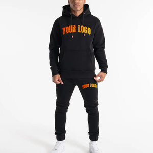 Wholesale 100% Cotton Lightweight <b>Jogging</b> <b>Suit</b> 2 Pieces Oversized Hoodie Joggers Sets Men Tracksuits Custom Sweat <b>Suits</b> Quick - Product Image 6
