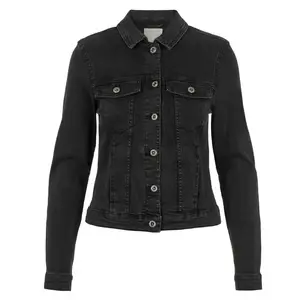 Chaqueta de mezclilla para mujer de tamaño de logotipo personalizado más vendida en 2024/chaquetas de mezclilla para mujer de precio barato de nueva moda - Product Image 1