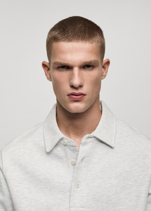 Logotipo personalizado 100% algodón francés Terry Sudadera con capucha hombres medio botón cierre hombres Polo sudadera sudaderas con capucha para hombres - Product Image 2