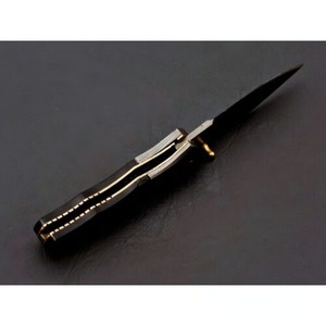 มีดพับเหล็กดามัสกัสทำด้วยมือพร้อมที่จับ Micarta คลิปถือกระเป๋าสำหรับคุณสมบัติการอยู่รอดปรับแต่งได้ - Product Image 2