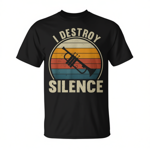 Camiseta Silence Destroyer Trumpet Player Recto para amantes de la trompeta - Product Image 2