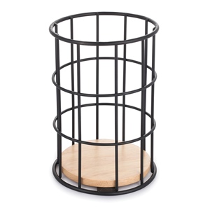 Portaposate in legno nero Elie - Product Image 1