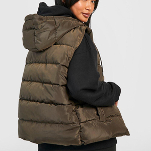 Chaqueta Acolchada Ligera y Cortavientos para Mujer, Chaqueta Acolchada Larga sin Mangas para Invierno - Product Image 6