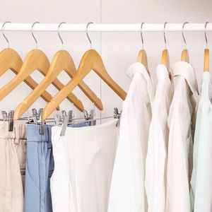 Cintre en bois de qualité supérieure fait à la main pour armoire salle de bain salon-pour manteau pantalon costume chemise avec poignée solide - Product Image 4