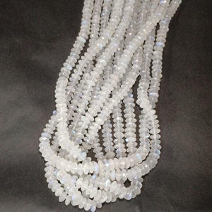 Perles de pierre de lune arc-en-ciel naturelle à facettes de forme ronde de 6 mm à 8 mm, très vendues, pour la fabrication de bijoux et l'artisanat - Product Image 2