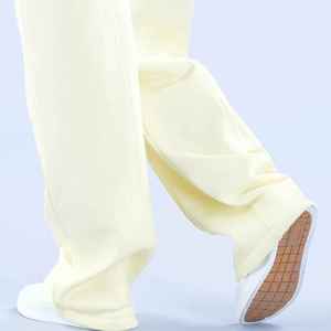 Pantalons de survêtement en molleton doux pour femmes, coupe ample, jambe large, en dentelle d'hiver, vente en gros - Product Image 2