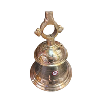 Autiraz Enterprises Cloche en laiton poli élégante et traditionnelle, finition plaquée or, artisanat exquis, décoration d'intérieur, art, prière