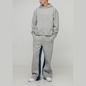 Pantalones Deportivos Casuales de Forro Polar Grueso para Hombre, Estilo Urbano Otoñal, Corte Holgado, 100% Algodón, Secado Rápido, Tejido de Punto, Panel de Chándal - Product Image 5