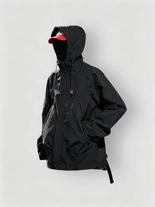 Unisex <b>Lightweight</b> Nylon Polyester Windbreaker <b>Jacket</b> Waterproof with Hood Windproof Stand Collar Zipper Closure and Pockets - Product Image 6