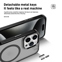 Nueva Funda Magnética Translúcida Mate para Teléfono Móvil, con Sensación de Piel, de TPU+Acrílico, a Prueba de Golpes, de Lujo, Precio de Fábrica, Venta al Por Mayor