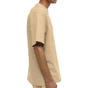 Camiseta en blanco de gran tamaño 220G 100% algodón para hombre, Color personalizado, transpirable, ecológico, ropa informal de verano de talla grande al por mayor - Product Image 3