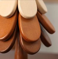 Ensemble de dessous-de-plat en bois créatifs pour Noël, directement de l'usine, avec support et décorations étoiles pour plats chauds et table de fêtes