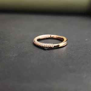 Anillo de Eternidad de Acero Inoxidable con Oro Sólido de 14 Quilates y Piedra Natural, Estilo Elegante para Regalo de Aniversario - Product Image 3