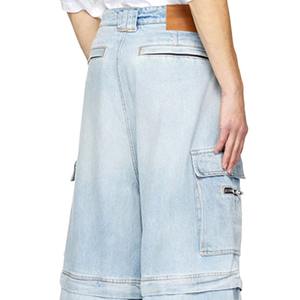 Custom <b>Cargo</b> Pockets Loose-fit <b>Baggy</b> Flare Leg Denim Jeans - Product Image 6