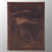 Dompet kartu catatan dompet logo kustom emboss desain baru jendela potret jaring dompet kulit pria rfid dilindungi dompet saku koin