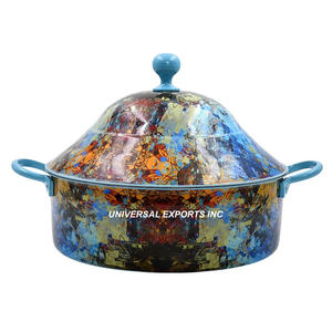 Casserole de luxe de table à double paroi en métal dernière tendance chauffe-plat décoratif en métal vente en ligne - Product Image 1