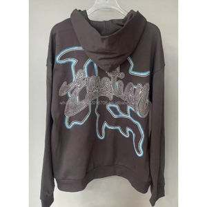 Sudadera con Capucha Extra Grande Hecha en Fábrica, con Hombros Caídos, Diseño Personalizado y Logotipo Impreso, Sudadera de Mezcla de Algodón para Hombre - Product Image 3