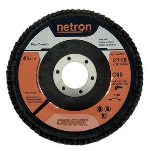 Netron Heavy-Duty T29 Disque à lamelles en céramique 5 pouces 125x22mm pour meulage industriel, fabrication et enlèvement de stock agressif OEM ODM - Product Image 1
