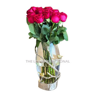 แจกันดอกไม้ทำมือสุดหรูทำจากอะลูมิเนียมขัดเงาแจกันทำมือสุดหรูทำมือไม่เหมือนใครสำหรับตกแต่งบ้าน - Product Image 5