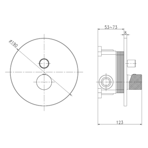 Rubinetti da bagno e doccia con decorazione serie Jazz a parete a 3 vie con valvola deviatrice miscelatore a leva facile da installare - Product Image 2