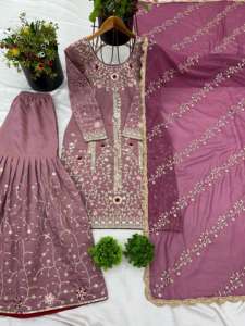 Conjunto de Salwar Kameez pakistaní de hermoso diseño para mujer con bordado clásico y colores vibrantes a los mejores precios - Product Image 3