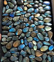 Pierre de Labradorite en vrac de qualité AAA, multi-éclats, formes mélangées, cabochon d'agate vert, pierre précieuse naturelle certifiée par un tiers, vente en gros