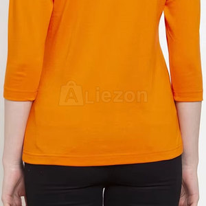 เสื้อยืดแขนยาวผ้าฝ้ายเข้ารูปสำหรับผู้หญิง - Product Image 6