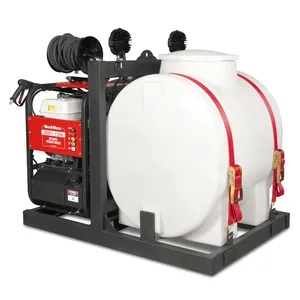 NUEVA Hidrolavadora de Agua Caliente de 4000 PSI y 4 GPM con Motor de Arranque Eléctrico, Montada sobre Plataforma con Tanque de 175 Galones - Product Image 2