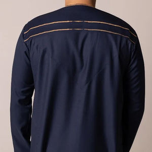 OEM High Quality Islamic 2026 Thobes Plus Size Breathable Thermal Quick Dry Solid High Street Casual Modern Men Qatar Style - Product Image 6