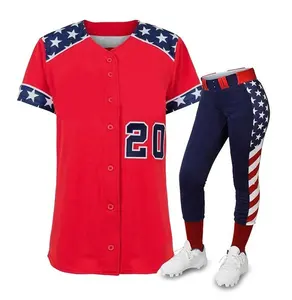 Internationale Softbal & Baseball Sportkleding Aantrekkelijk Nieuw Design Team Wear Softbal Uniform Gesublimeerd