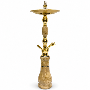Luxury Natural Marble Lacquer Technique Hookah Handmade Egyptian Origin Shisha Pipe with Premium Stainless Steel Stem - Product Image 1